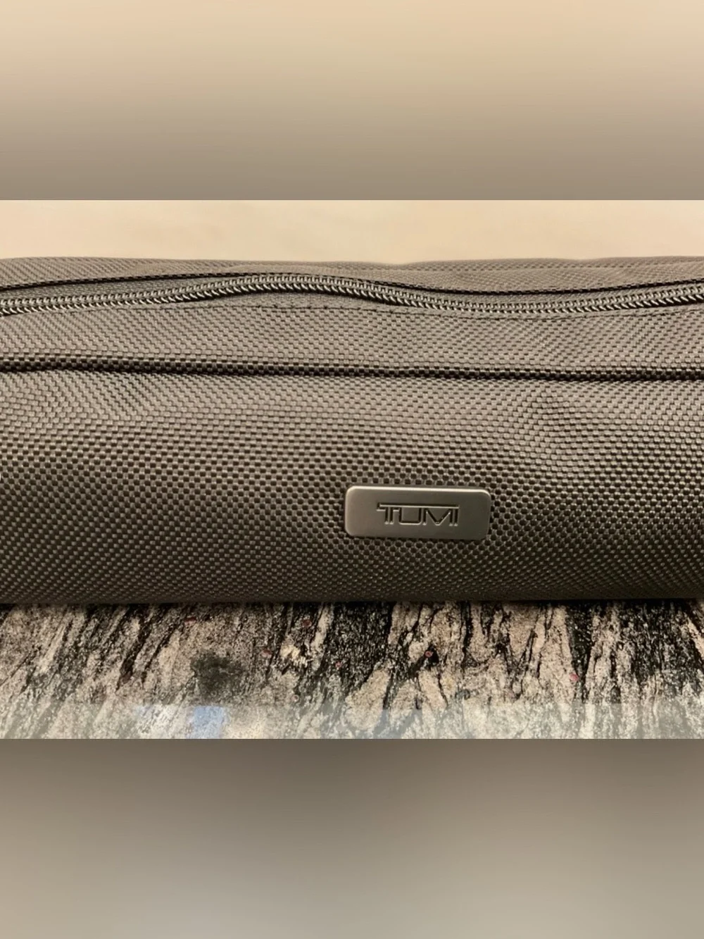 NEW - TUMI Zippered Ballistic Nylon Pencil Case - Cord Pouch - SOLID BLACK